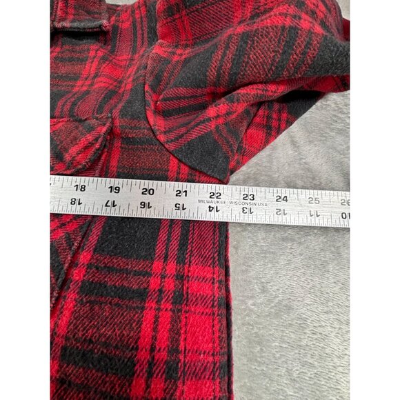 WearGuard Flannel Jacket Shacket Red & Black Plaid Chores Barn XL Buffalo Check - Picture 7 of 8